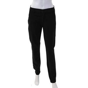 Nohow Unisex Chino Pants Black Cotton Elastane Button Size 44
